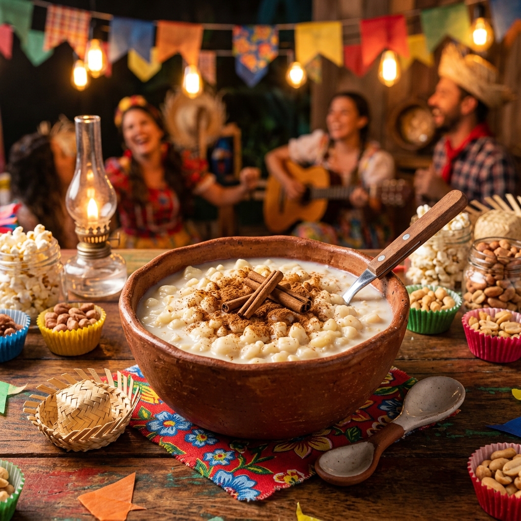 Canjica Cremosa de Milho Branco: Festa Junina