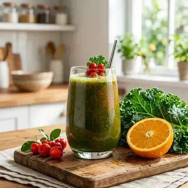 Suco de Ferro: Couve e Acerola