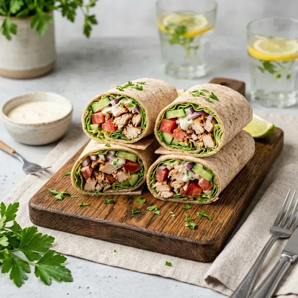 Wrap de Frango Light: O Lanche Saudável de 5 Minutos